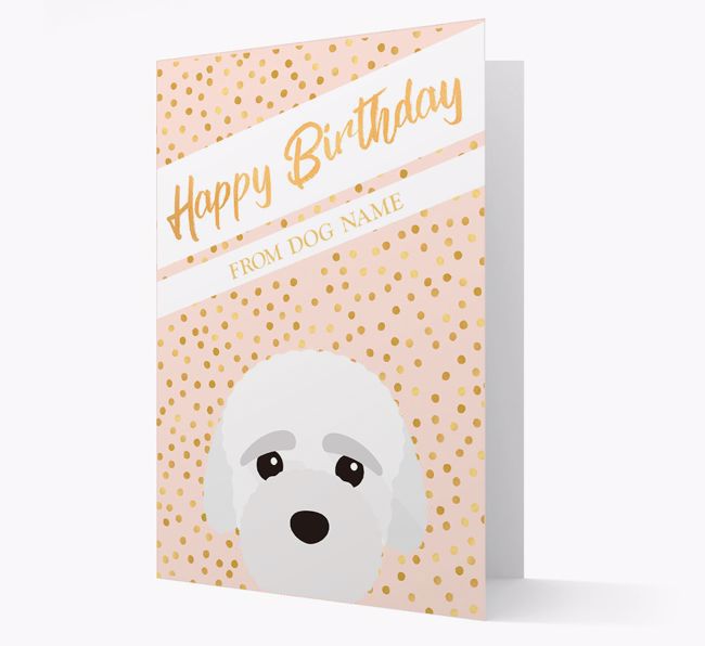 Personalized 'Happy Birthday' Gold Detail {breedFullName} Card